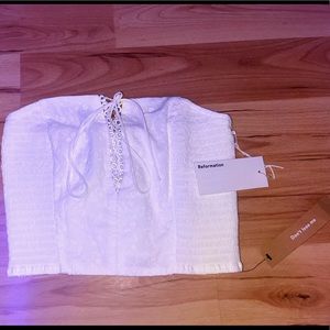 WHITE REFORMATION HENDRIX TOP